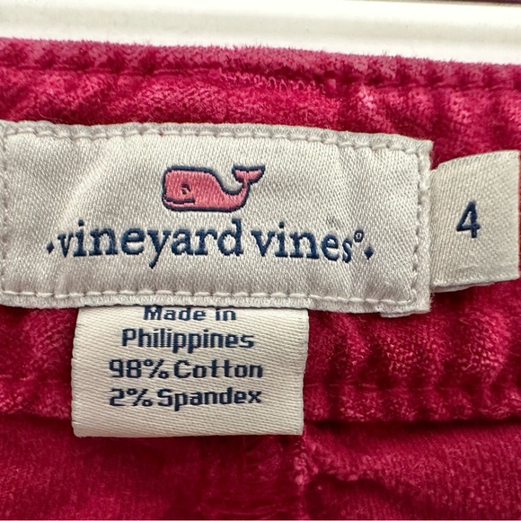 Vineyard Vines Velvet High Rise Pants Skinny Stretchy  Size 4 - Picture 7 of 11